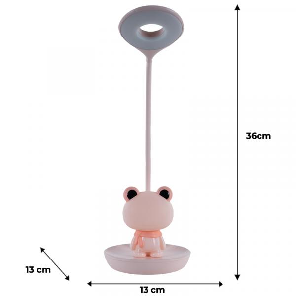 Настільна лампа LED з акумулятором Froggy, рожевий