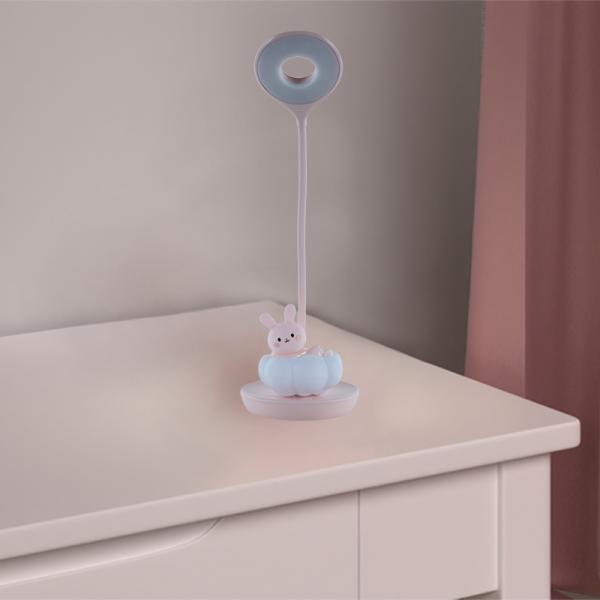 Настільна лампа LED з акумулятором Cloudy Bunny, рожевий