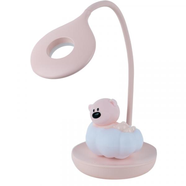 Настільна лампа LED з акумулятором Cloudy Bear, рожевий