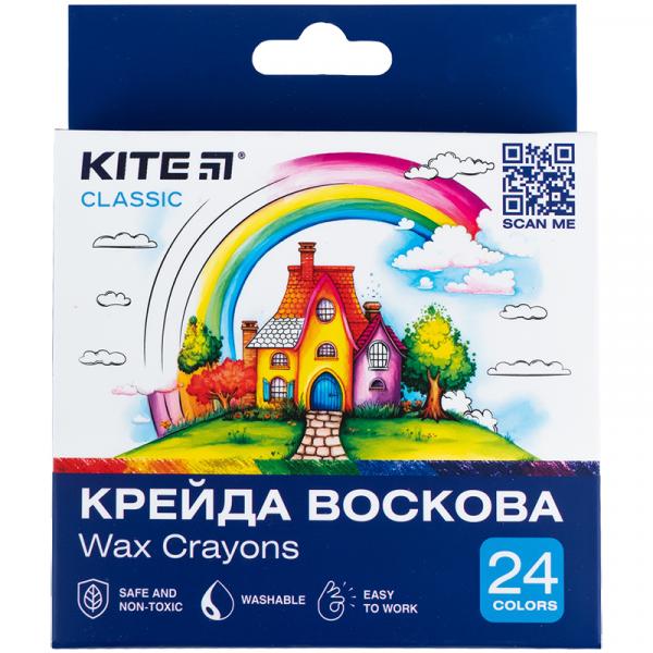 Крейда воскова, 24 кольори Kite Classic