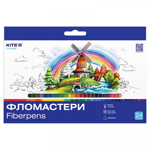 Фломастери, набiр 24 шт. Kite Classic