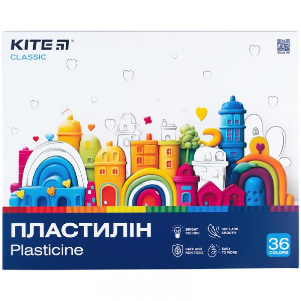 Пластилін, 36 кольорів, 720 г. Kite Classic