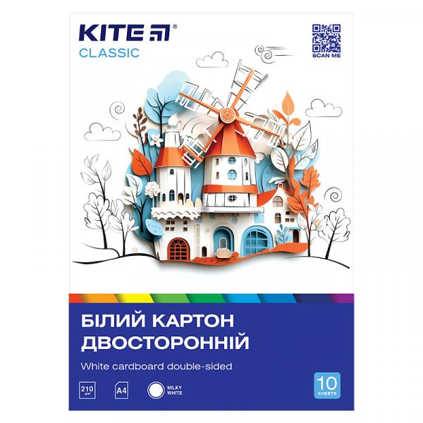 Картон білий (10арк), A4 Kite Classic