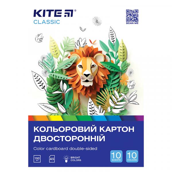 Картон кольор. двостор. (10 арк/10 кол), А5  Kite Classic