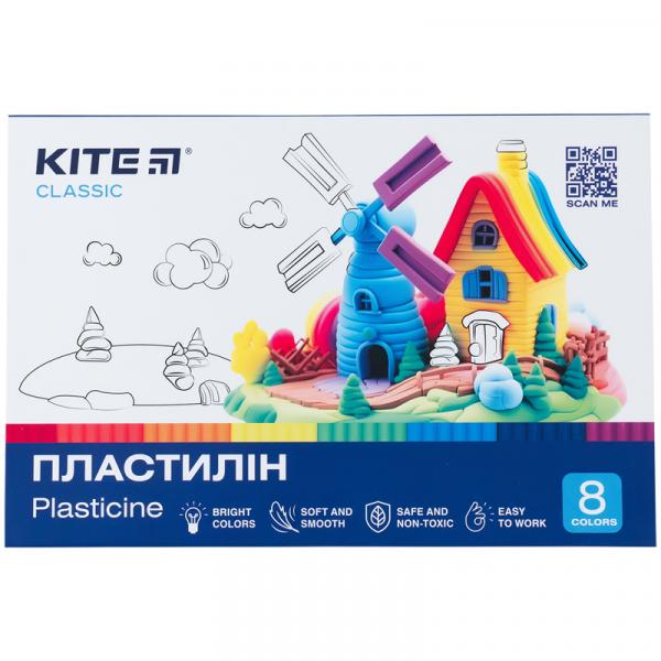 Пластилін, 8 кольорів, 160 г. Kite Classic