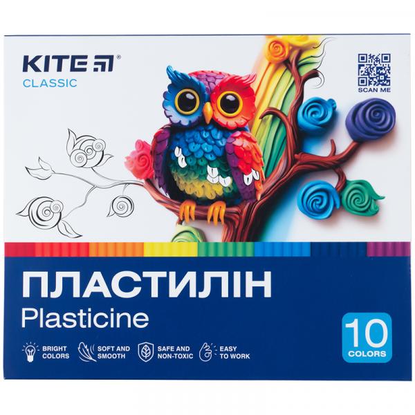 Пластилін, 10 кольорів, 200 г. Kite Classic