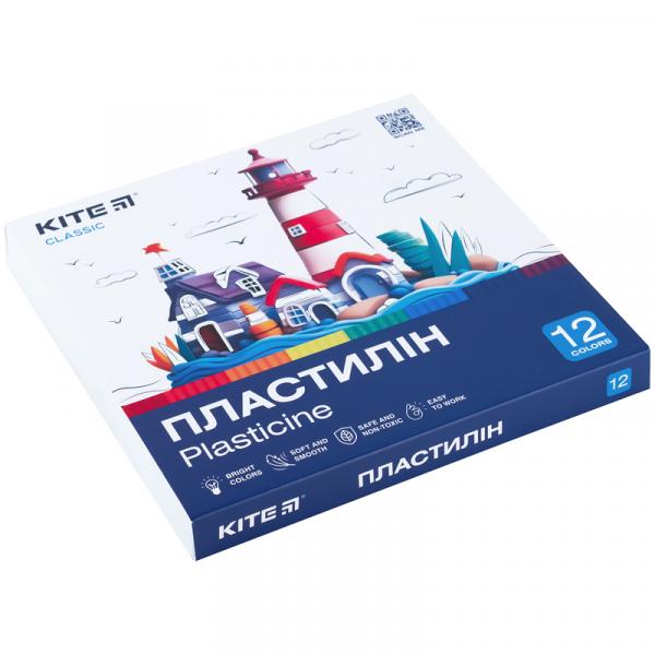 Пластилін, 12 кольорів, 240 г. Kite Classic