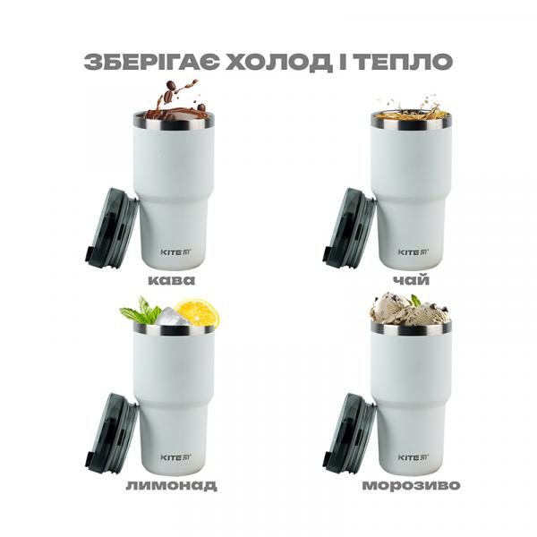 Термокружка 600 мл, біла