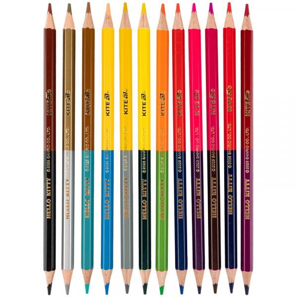 Олівці кольорові двосторонні, 12 шт. HK