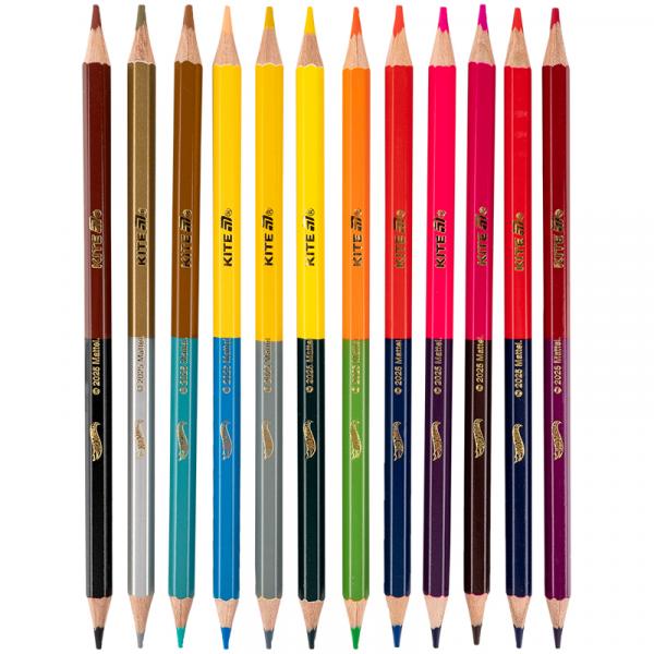 Олівці кольорові двосторонні, 12 шт. HW