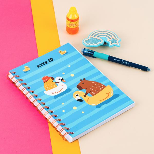 Блокнот на спіралі картонна обкл., А5, 80 арк, кл, Cute 2