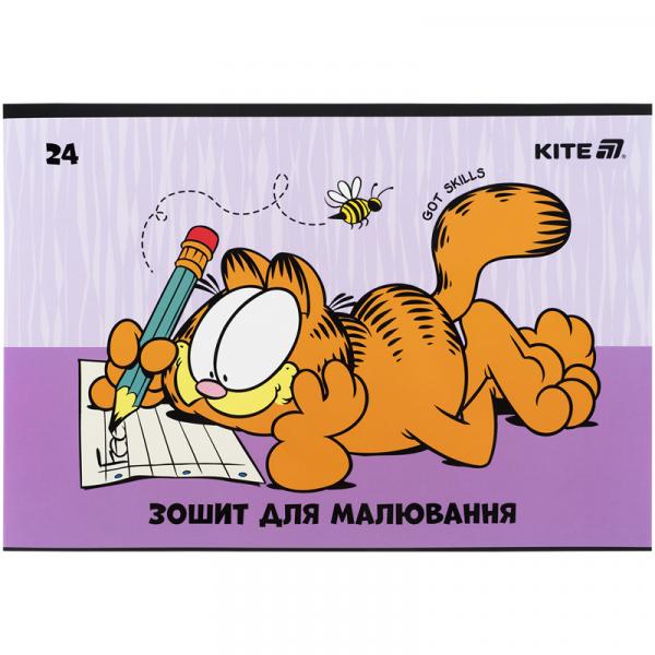 Зошит для малювання, 24 арк., скоба, софт тач + УФ лак, GF