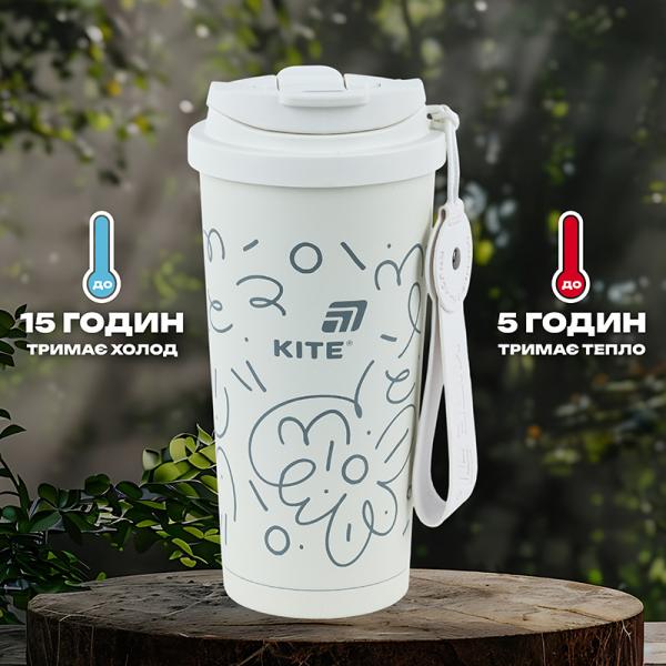 Термокружка 550 мл, біла