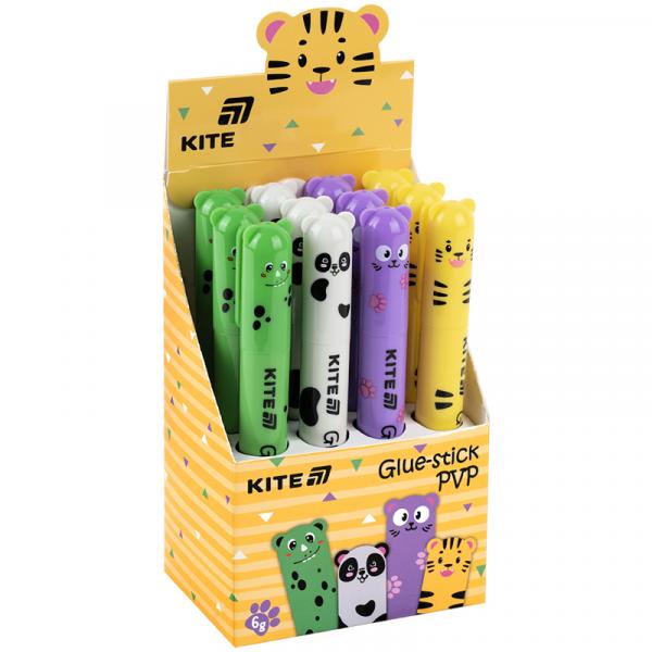 Клей-олівець PVP, 6 г з фігурним ковпачком Kite