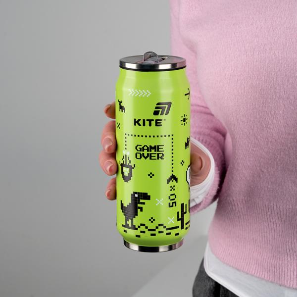 Термочашка з трубочкою, 500мл, Game over
