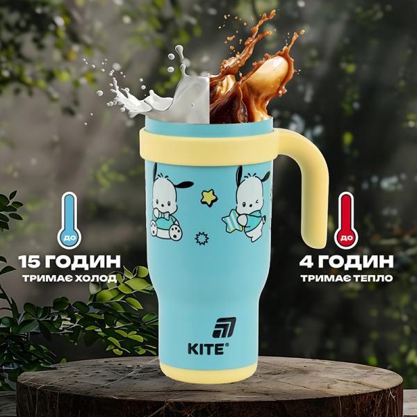 Термокружка з трубочкою, 530мл, PC