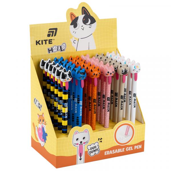 Ручка гелева автоматична "пиши-стирай" Cats, синя