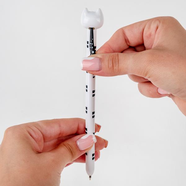 Ручка кулькова автоматична Funny cat, синя