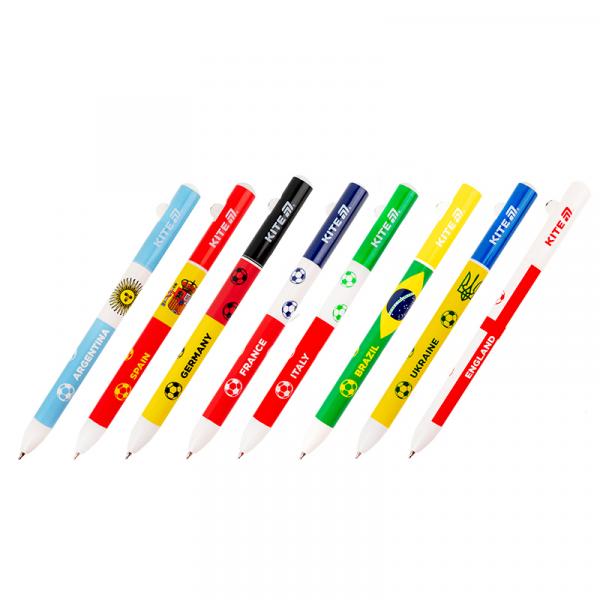 Ручка кулькова автоматична Football nations, синя