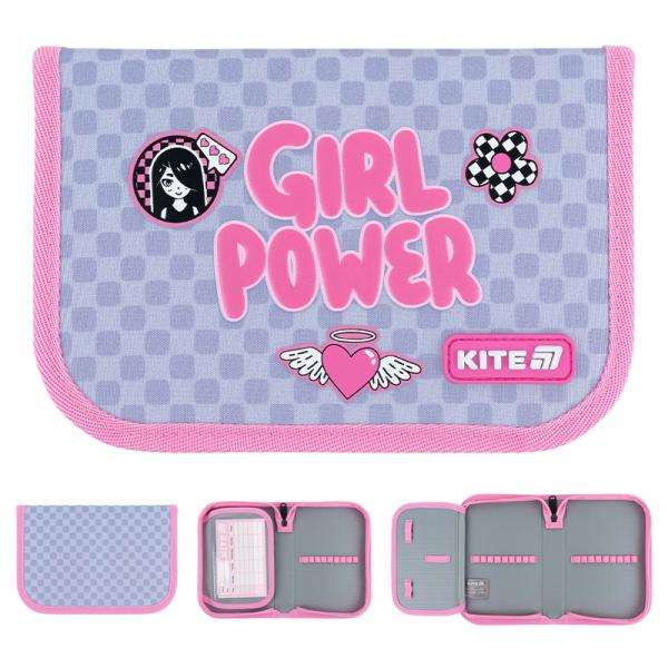 Пенал Kite 1 від., 1 відв., без наповнення 621 Girl's Power