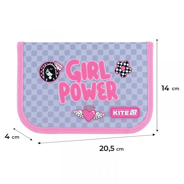 Пенал Kite 1 від., 1 відв., без наповнення 621 Girl's Power