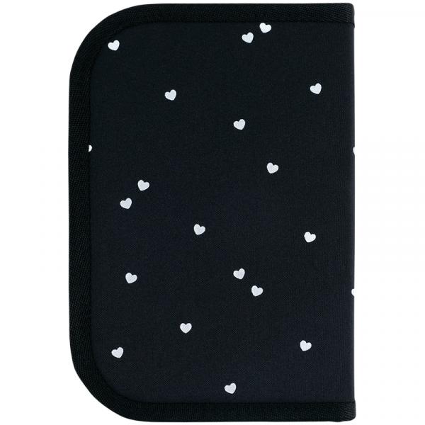 Пенал Kite 1 від., 2 відв., без наповнення 622 Black&Silver