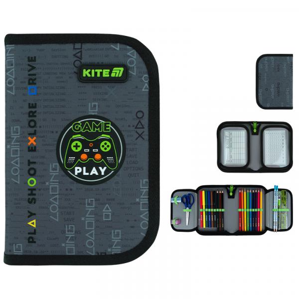 Пенал Kite 1 від., 2 відв., з наповненням 622H Good Game