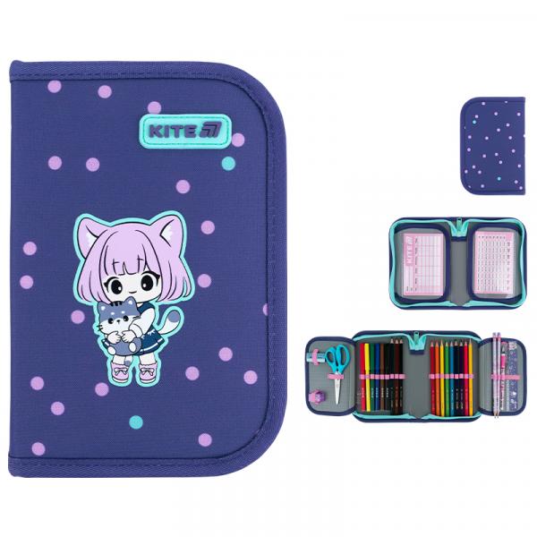 Пенал Kite 1 від., 2 відв., з наповненням 622H Be Friends