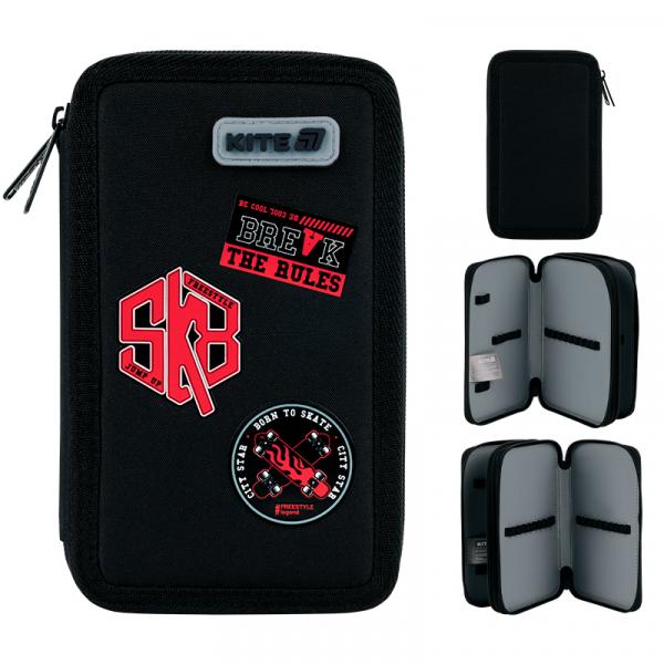 Пенал Kite 2 від., без наповнення 623 Break the Rules