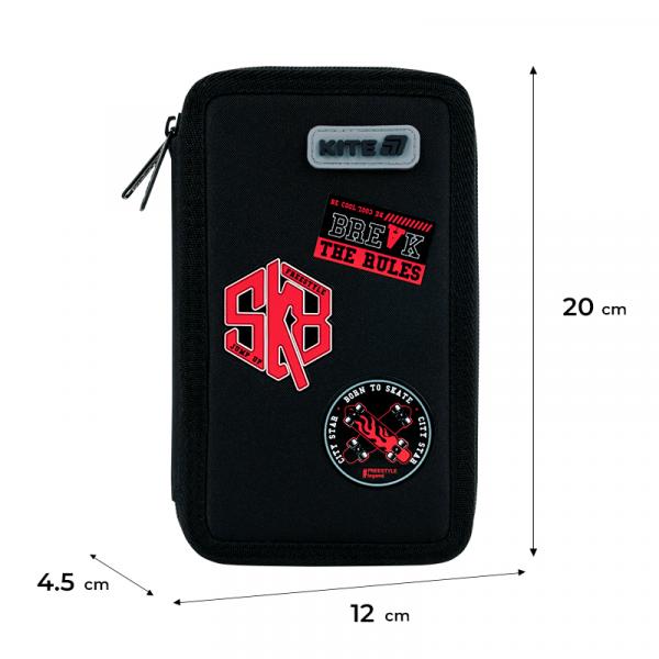 Пенал Kite 2 від., без наповнення 623 Break the Rules