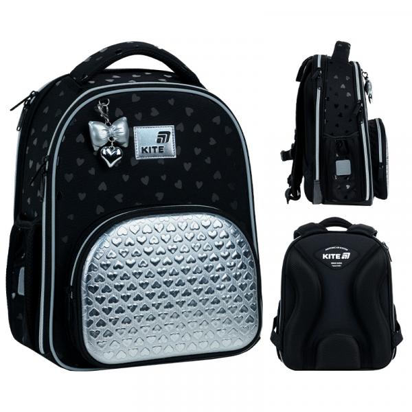 Рюкзак Kite Education каркасний 556 Black&Silver