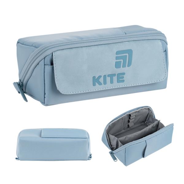 Пенал Kite 2702-2 сіро-блакитний