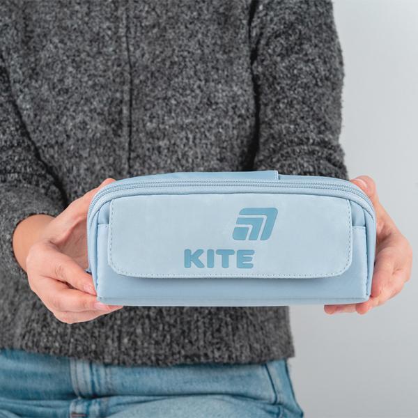 Пенал Kite 2702-2 сіро-блакитний