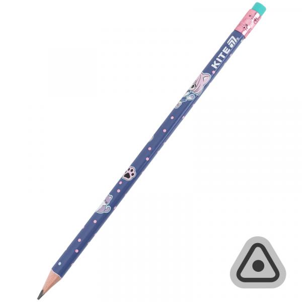 Олівець графітний з гумкою, тригранний Be Friends