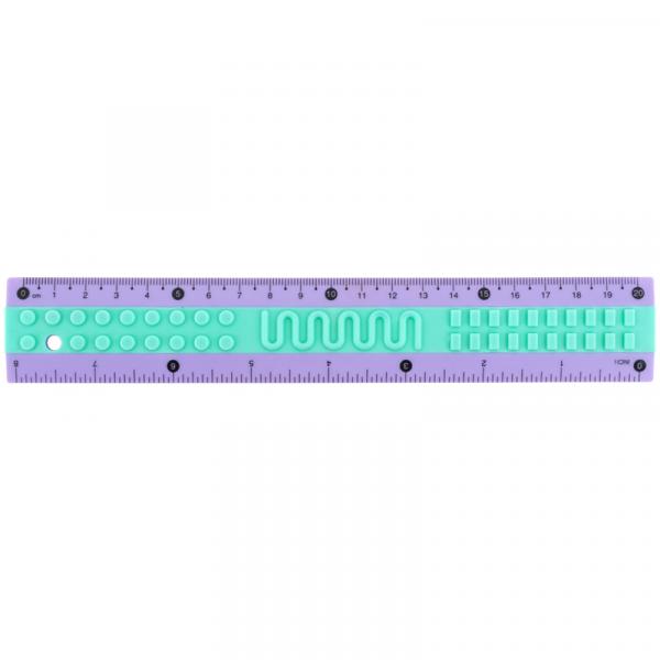 Лінійка пластикова 20см Kite Classic, фіолетово-зелена