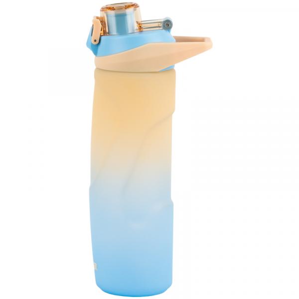 Пляшечка для води 760 мл, бежево-синя