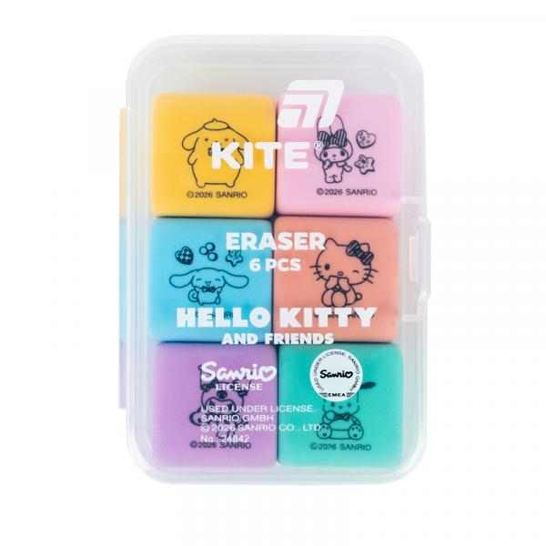 Набір гумок у пластик. боксі Hello Kitty and Friends 6 шт.,