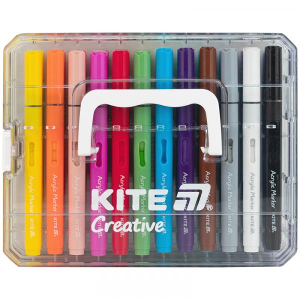 Маркери акрилові з рідкими чорнилами, 36шт Kite Creative