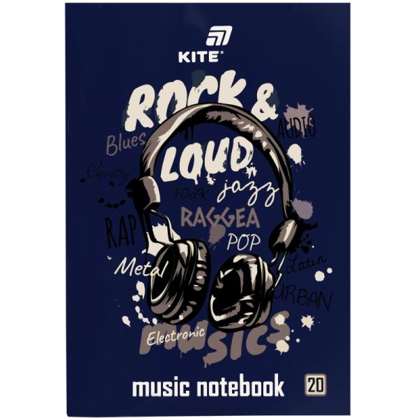 Зошит для нот А4, 20 л, Rock&Loud