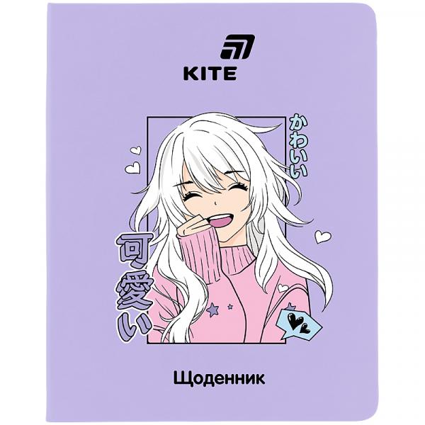 Щоденник шкільний, м'яка обкл. PU, Anime