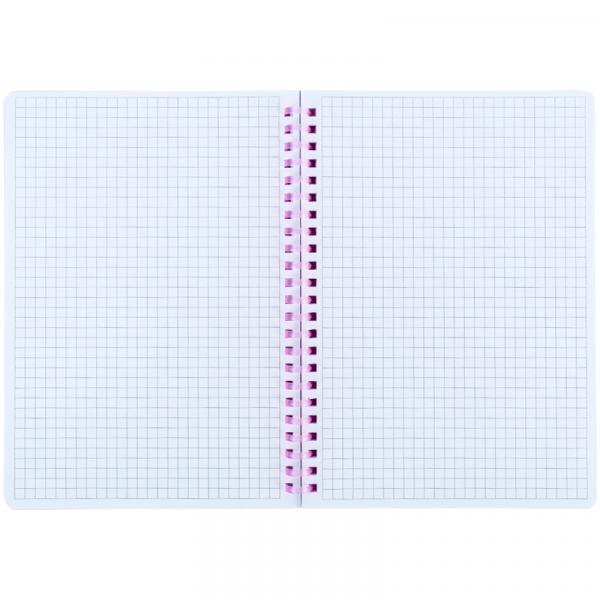 Блокнот на спіралі пласт. обкл., А5, 80 арк.,кл., HK