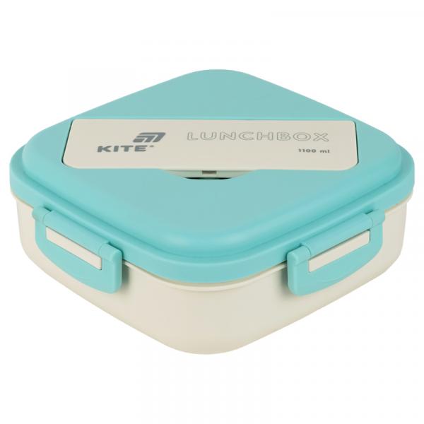 Ланчбокс з розділювачем 1100 мл, м'ятно-бежевий
