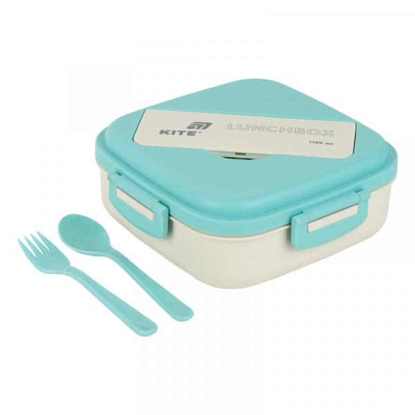 Ланчбокс з розділювачем 1100 мл, м'ятно-бежевий