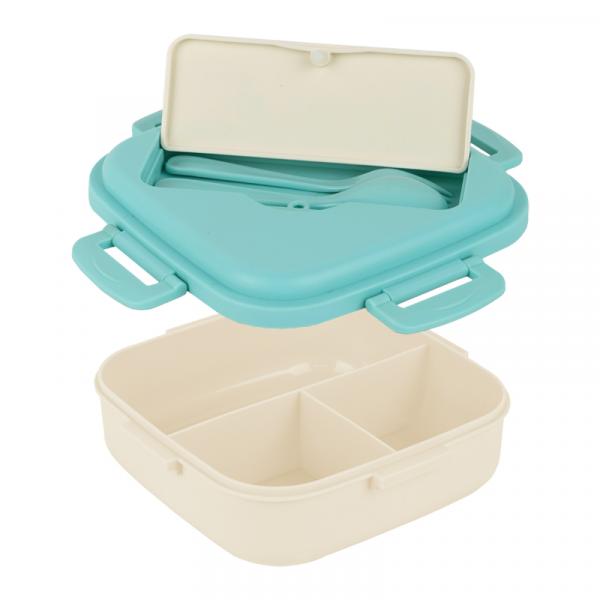 Ланчбокс з розділювачем 1100 мл, м'ятно-бежевий