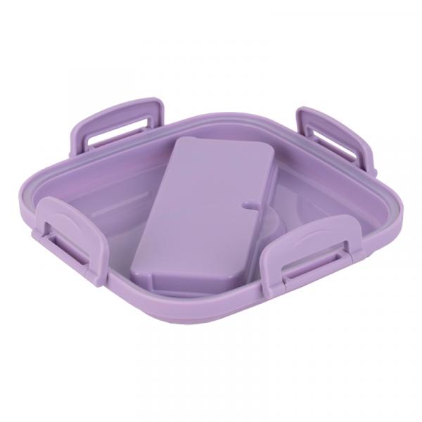 Ланчбокс з розділювачем 1100 мл, фіолетово-бежевий