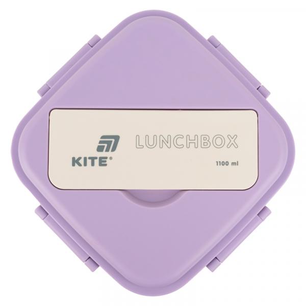 Ланчбокс з розділювачем 1100 мл, фіолетово-бежевий