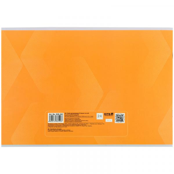 Зошит для малювання, 24 арк., скоба, софт тач + УФ лак, Kite