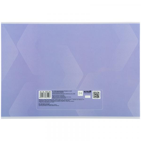 Зошит для малювання, 24 арк., скоба, софт тач + УФ лак, Kite