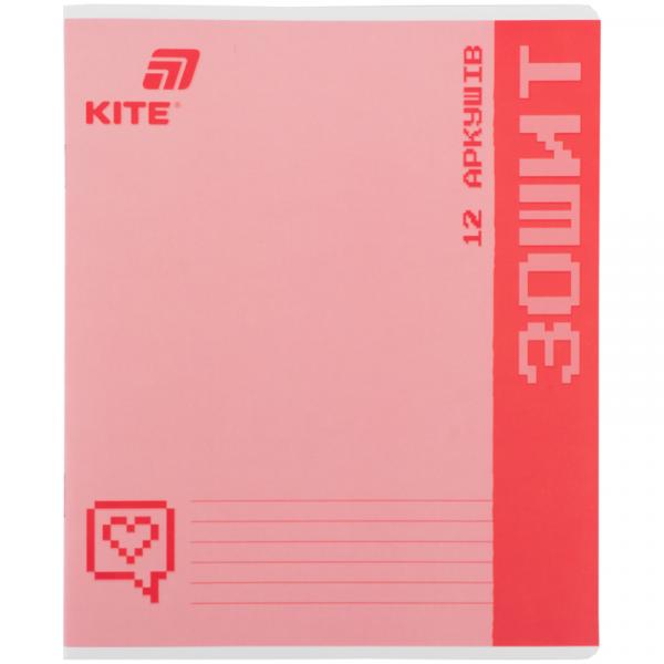 Зошит 12 арк., кл., УФ лак об'ємний, Kite One color
