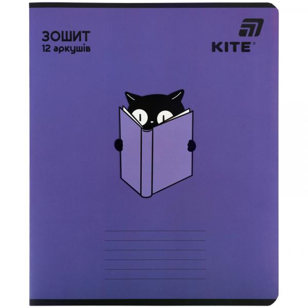 Зошит 12 арк., лін., софт тач + УФ лак об'ємний, Kite OC